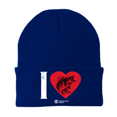 I love Fishing Embroidered Beanie